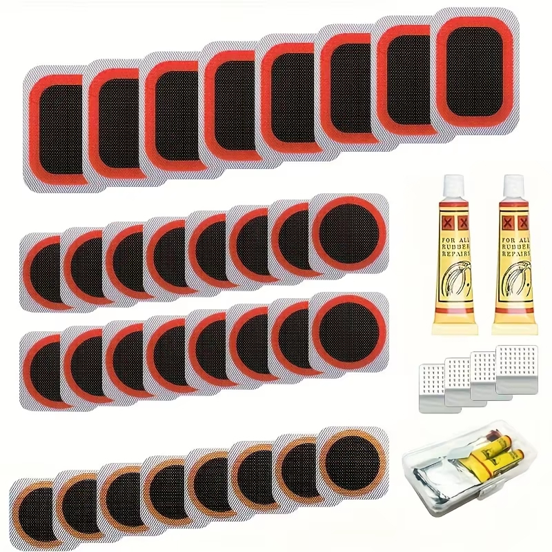 Mountain Biking Tube - 39-teiliges Reparaturset für Fahrradreifen – Pannenpflaster-Sets
